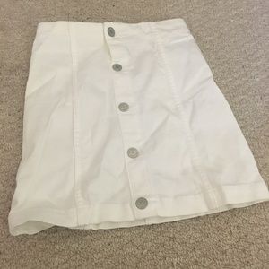 White jean skirt